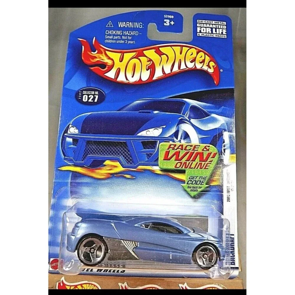 Hot Wheels 2002 First Editions Backdraft Diecast Toy Car Blue 1/64 Malaysia READ